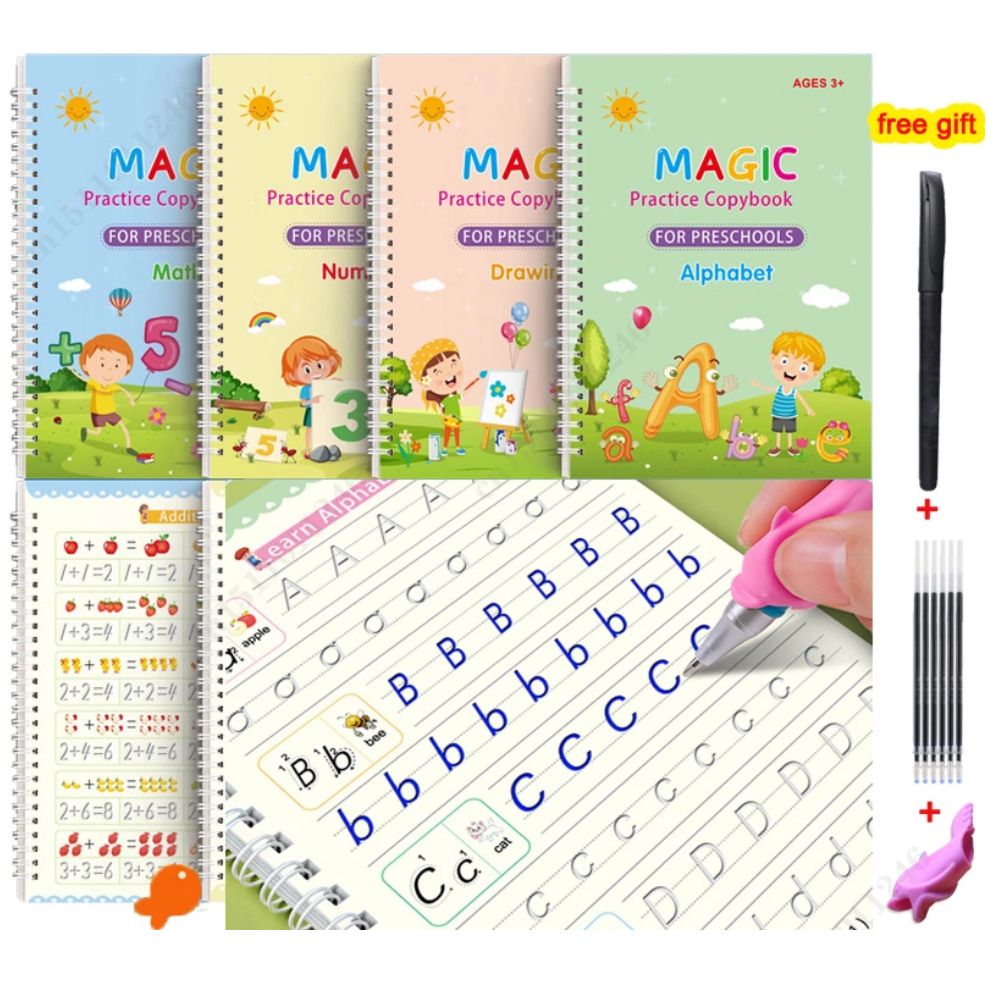 Cuaderno Mágico (Set de 4 Cuadernos + Lapicero Mágico)